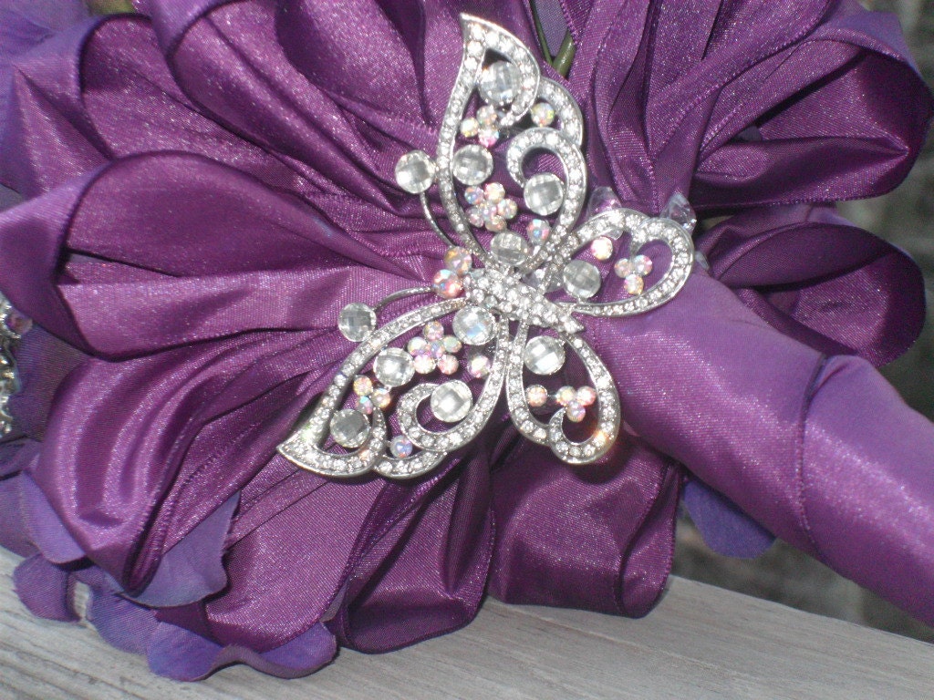 Brooch and Jeweled bouquet. Made to Order