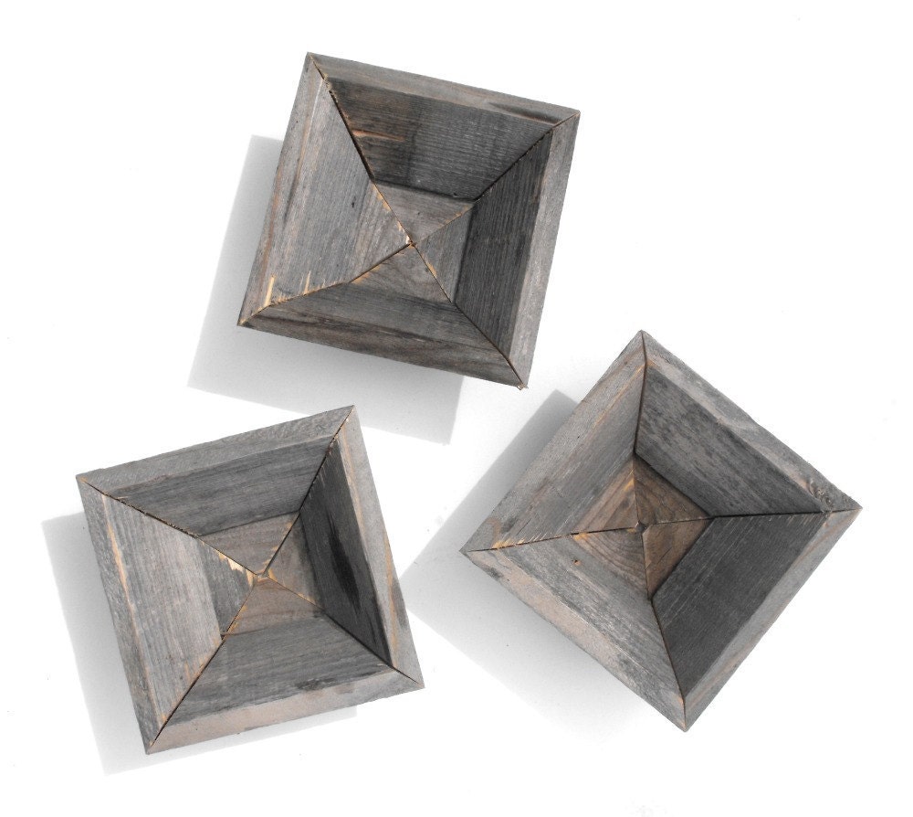 Reclaimed Cedar Planters - Set of 3