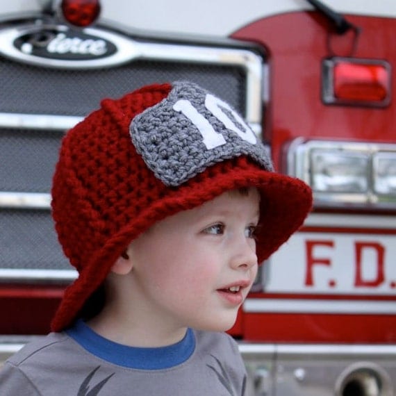 Firefighter Helmet - Crochet Pattern - Permission to sell finished items