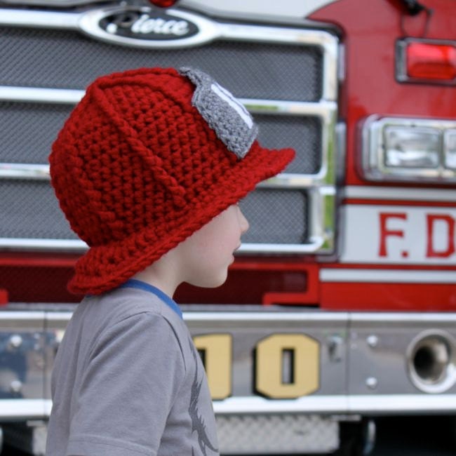 Firefighter Helmet - Crochet Pattern - Permission to sell finished items