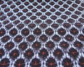 IKAT Indigo Kasuri Cotton, vintage, Japanese, black, blue, red AS NEW