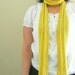 Cotton Skinny Scarf, Knit Summer Spring Fashion, Lemonade Citrus Yellow