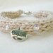 Natural Organic Bracelet, Boho Style, Glass Beads and Dream Charm