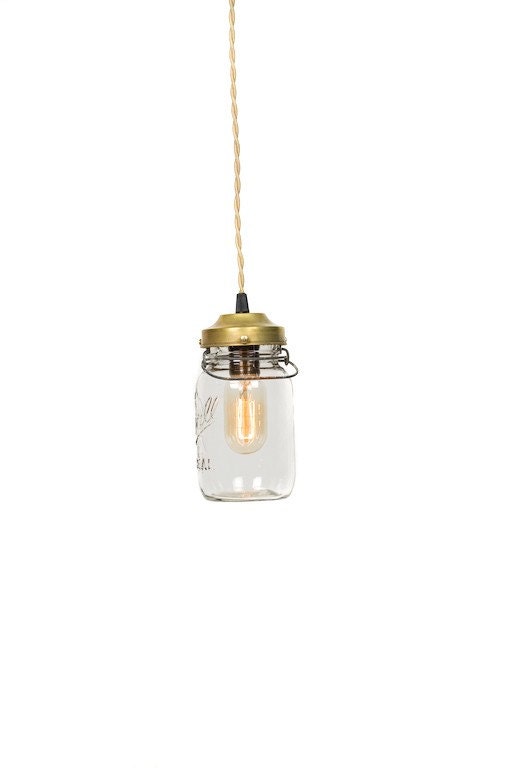 Vintage Simply Modern Ideal Canning Mason Jar Pendant Light