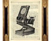 Camera Obscura Projector Optical Instrument - Vintage Victorian Book Page Art Print Steampunk