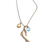 Gold Coral Branch Necklace