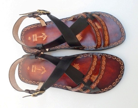 Cute Black And Brown Custom Handmade Leather Woman Sandals - Inspiration