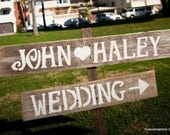 Personal Wedding Signs LARGE FONT Wood Wedding Sign. Reception Decorations. Outdoor Wedding Decorations Entrance Sign