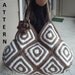 INSTANT DOWNLOAD Crochet Bicolor Tote Bag Pattern, optional flower (adult)