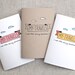 Travel Journal & Pencil Set, Recycled Pocket Size Notebook - My Travels and Daring Adventures - Brown White Clouds