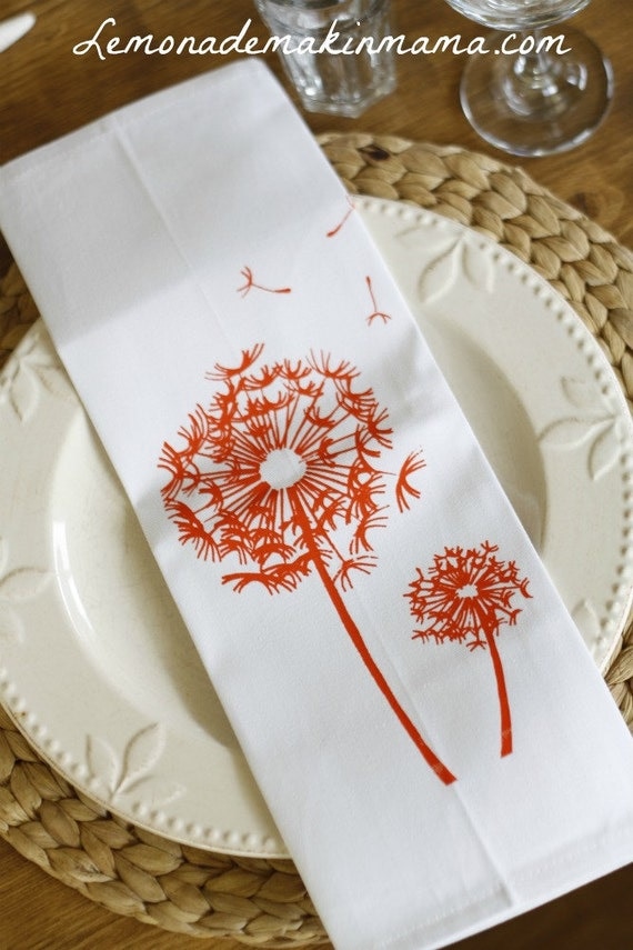 LMM Dandelion Napkins in Orange