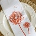 On SALE NOW. Orange Dandelion Dinner Napkins (4 piece set)