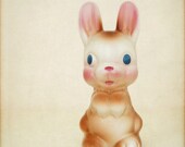 Vintage Bunny Rabbit Fine Art Photo 8x8 square easter bun baby