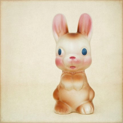 Vintage Bunny Rabbit Fine Art Photo 8x8 square easter bun baby