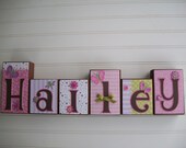Name Blocks Personalized Boutique Custom Girls Baby Letter Blocks