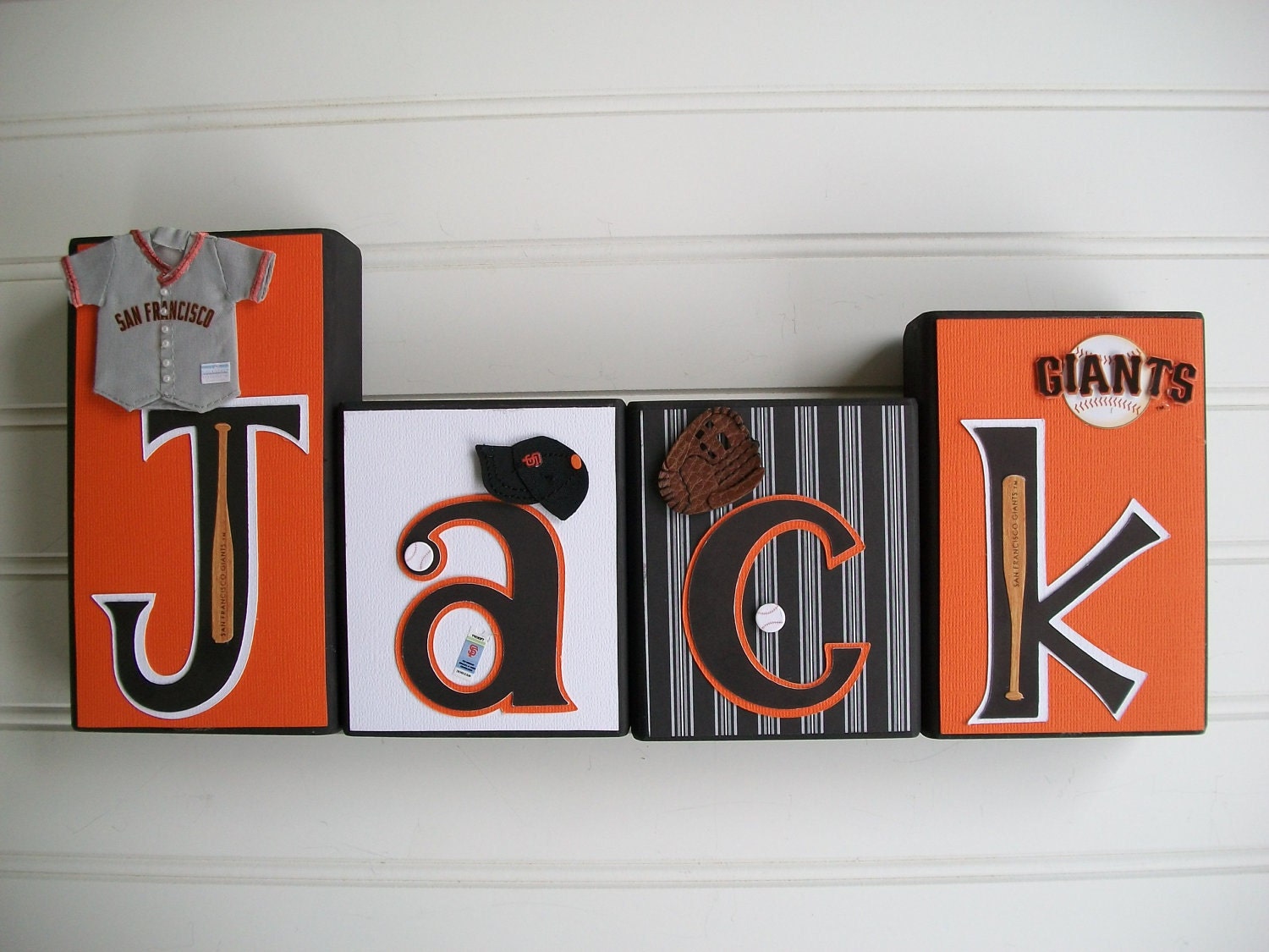San Francisco Giants Letter Blocks.Fathers Day Gift . Sports Name blocks. Baseball. Graduation Gift