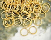 450 approx Gold Colour open jump rings 7mm JR0013
