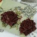 2pcs vintage wine peony flat back resin flowers RB0541-9
