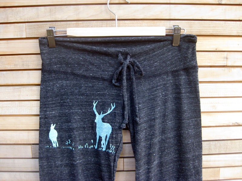 just grazing Deer Long Yoga Pants, S,M,L,XL