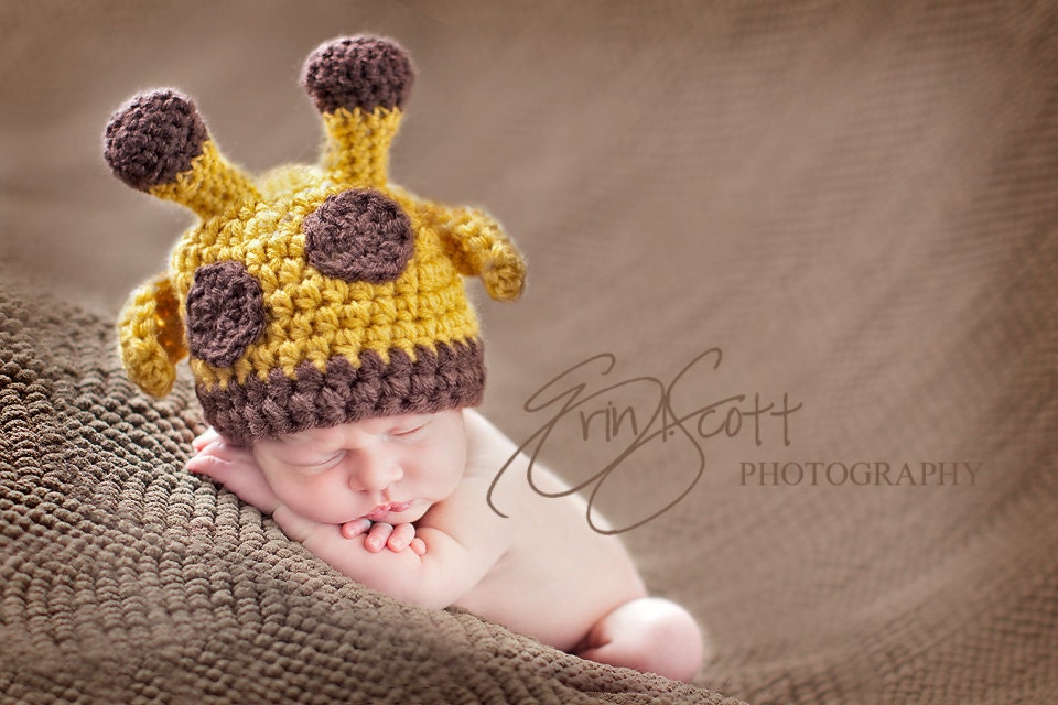 Baby Giraffe Hat Perfect Newborn Photo Prop Halloween Costume