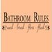 BathRoom Rules Vinyl Wall Decal Quote
