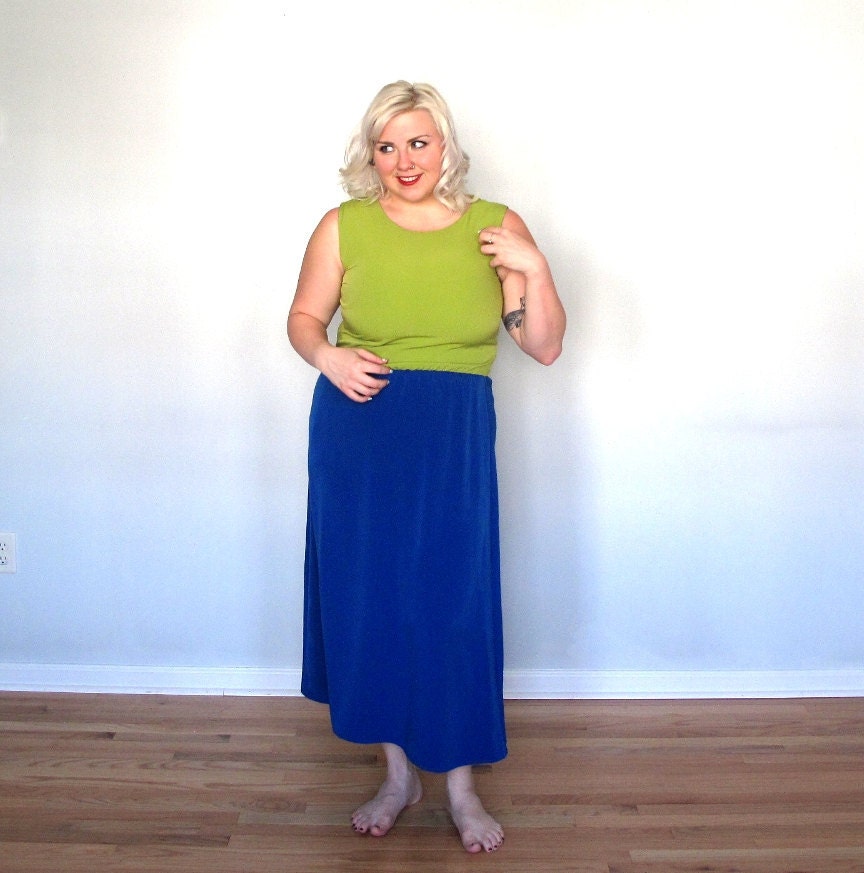Sale-Block Color- Vintage Dress- plus size- xl xxl- colorful tropic