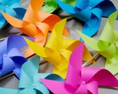 Neon paper pinwheels set of 9 you choose your colors Il_170x135