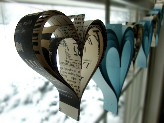 Breakfast at Tiffanys love paperie a garland of hand cut hearts Il_570xn