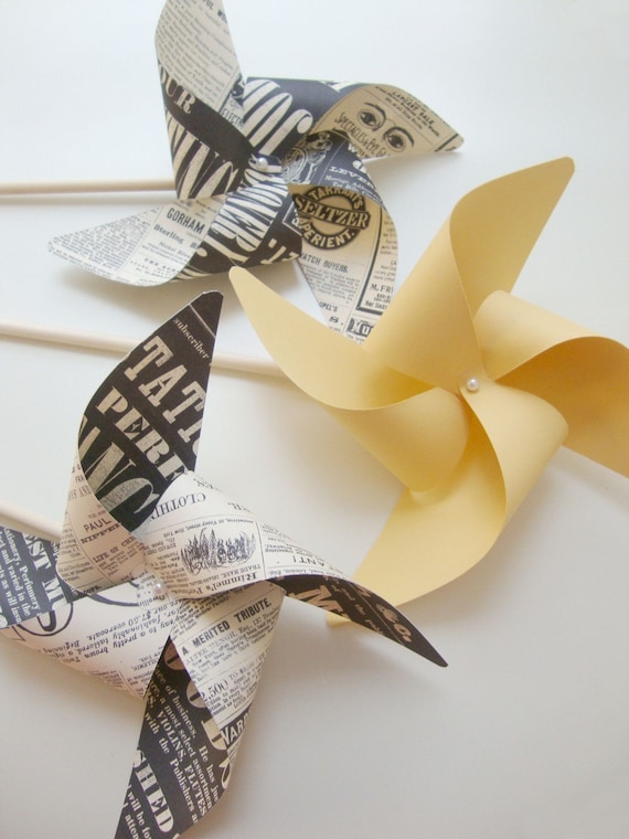 VINTAGE INSPIRED plus SAFFRON set of 3 Large Gourmet Pinwheels Il_570xn