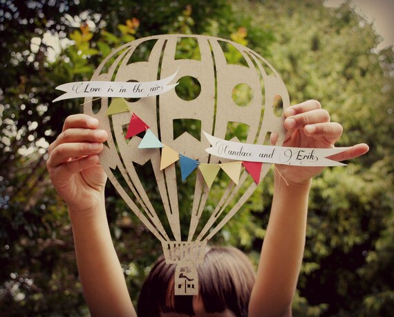 Hot air balloon wedding custom gift idea Il_570xn
