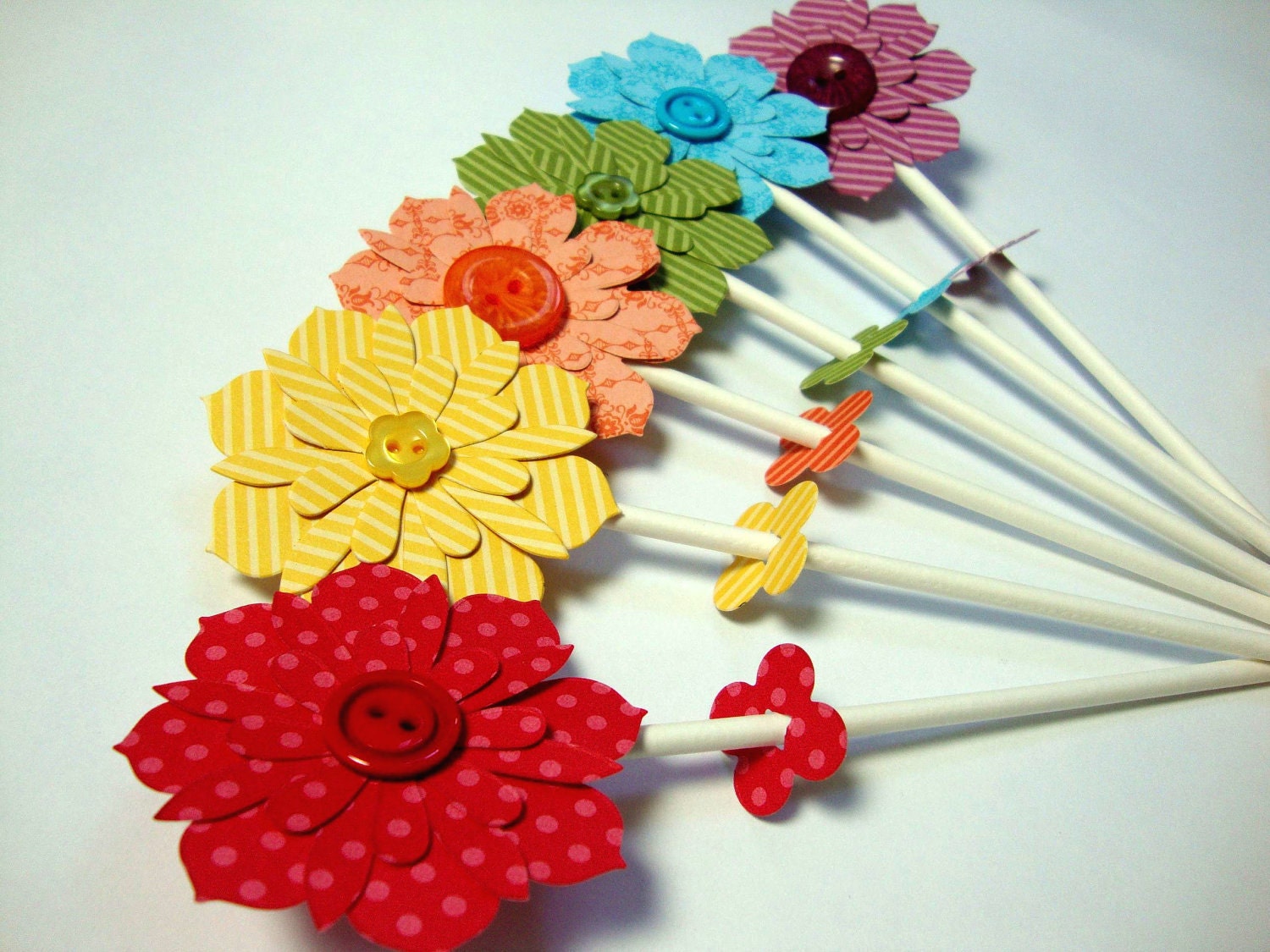 Flower pops set of 6