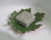 Maple Leaf Ceramic Madge Dish, bowl, catchall, jewelry, ring holder, nature decor, soap dish, candle holder, teabag holder, spoonrest.