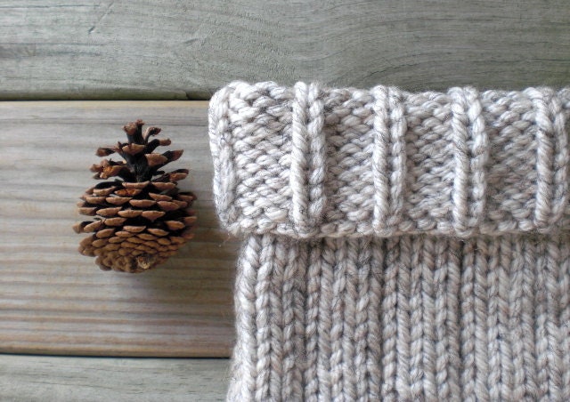 Hand knit rustic cowl / gray winter wheat / autumn accessory / country chic / earthy / warm gray / handmade on Etsy