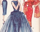 Vintage 50's Simplicity Pattern Misses Wiggle Dress 1452 - cocktail/evening/day dress Bust 34
