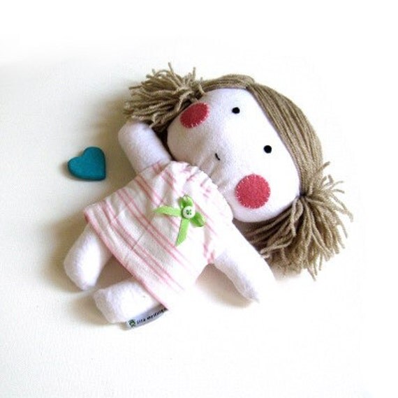 Handmade Childrens Clothes on Rag Doll Toy Baby Girl Kid Kids Stuffed Puppet Handmade Cuddly Plushie