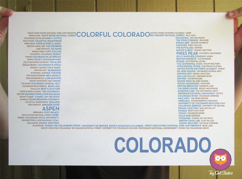 Colorado State Typographical Poster