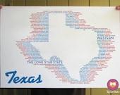 Texas State Typographical Poster