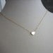 Petite Gold Heart Necklace - initial personalized engraved necklace, 14k gold filled chain, birthday gift for mom, mothers day gifts
