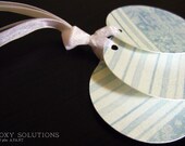 Gift Tags: Blue Stripes - set of 6