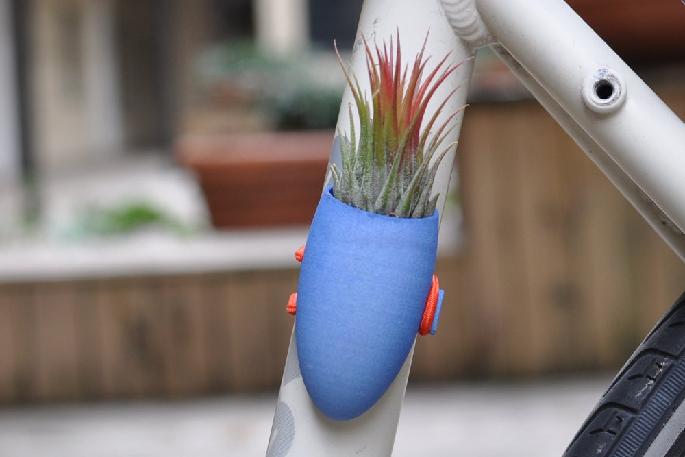 Cobalt Blue Bike Planter
