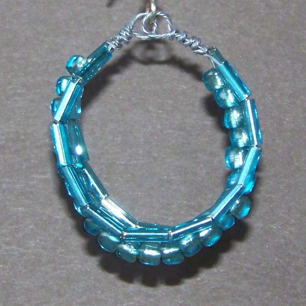 Triple Turquoise Hoops