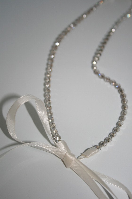 Rhinestone Headband, bridal, wedding headband, bridal headband, bridal headpiece, ribbon, accessories, wedding, hair accessory