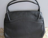Vintage Brown Leather Purse Satchel Style Designer