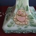 Milk Glass Candle Holders Painted Roses Vintage