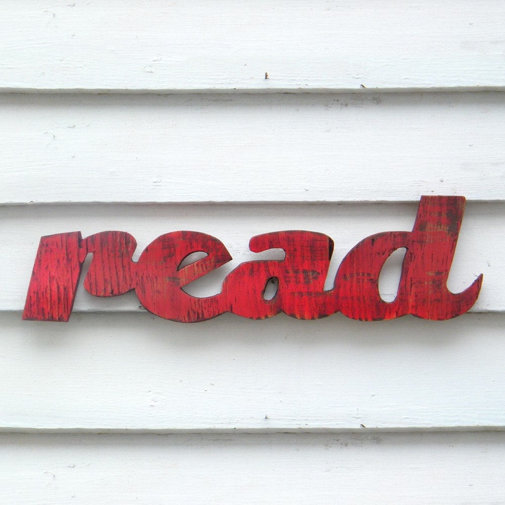 Read Sign Barnwood Red Readers are Leaders Back to School - SlippinSouthern