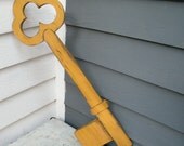 Key Wooden Sign Distressed Large Size Wood Sign