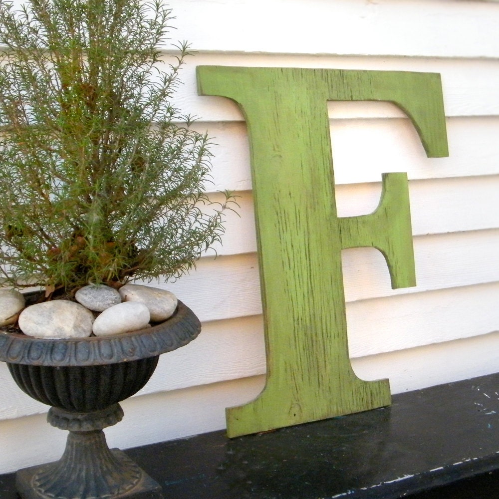 Distressed Large Letters 24 inch Extra Large Wooden Letters Shabby Chic