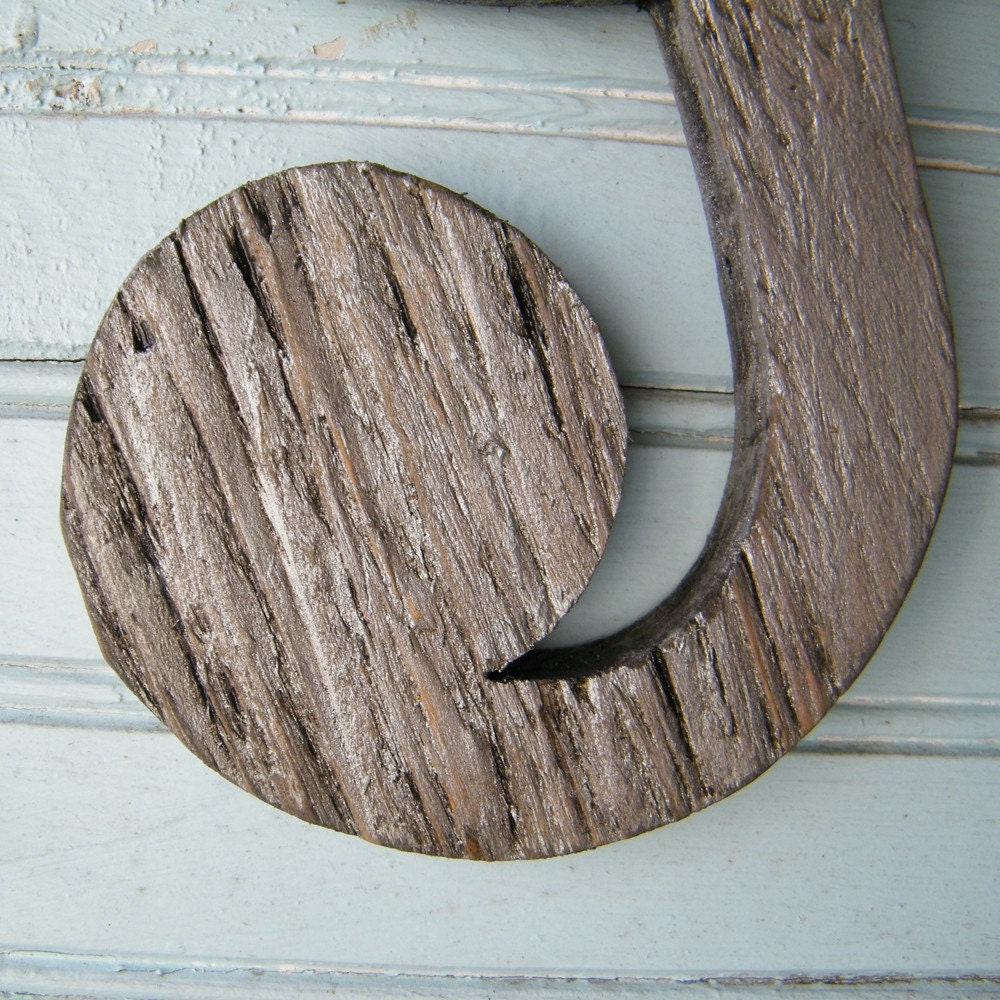 Treble Clef Sign Wooden Musical Symbol Wall Art