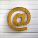 At Sign Symbol Typography Character Geekery Rustic Geek Wood Wall Sign