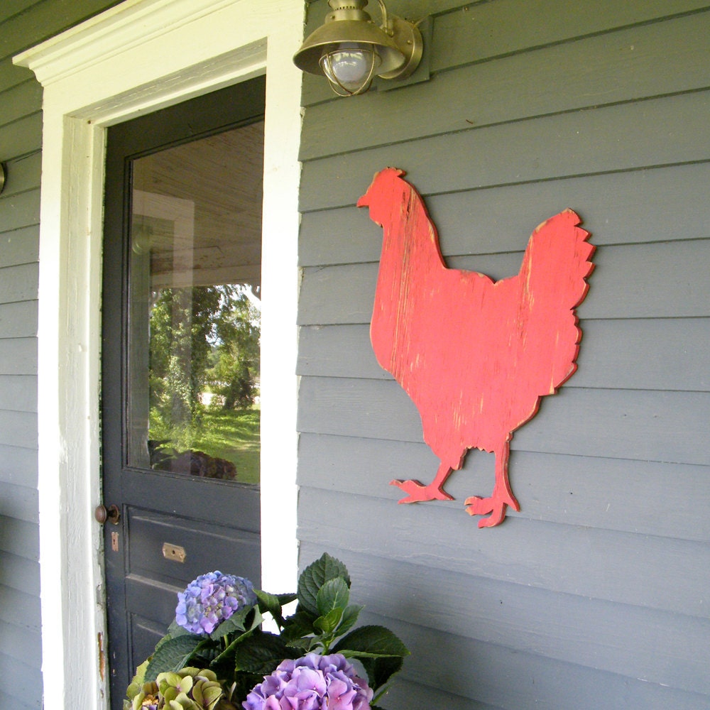 Chicken Hen Sign Barnyard Farm Sign Animal Wall Art